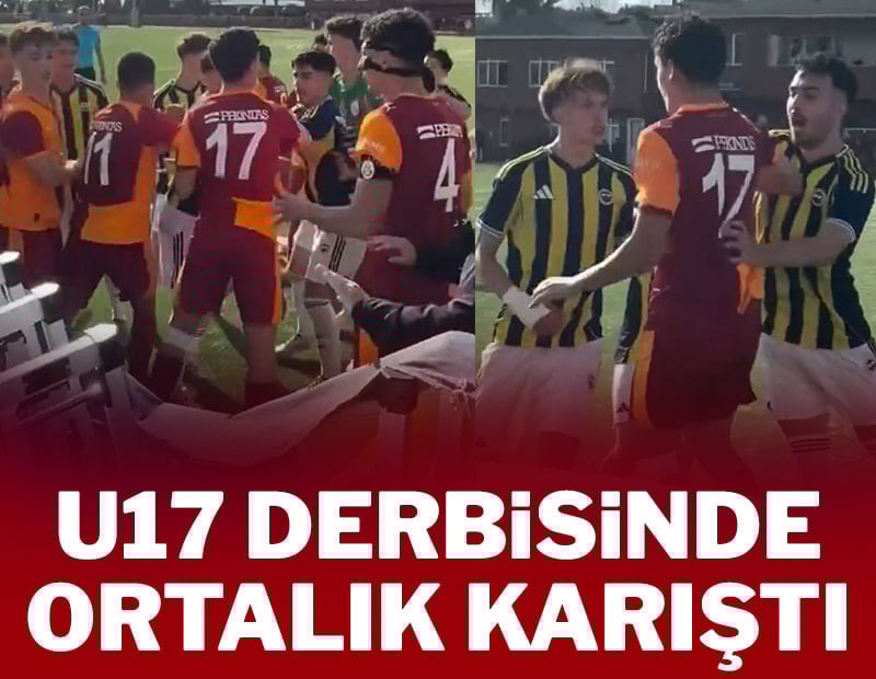 U17 derbisinde ortalık karıştı