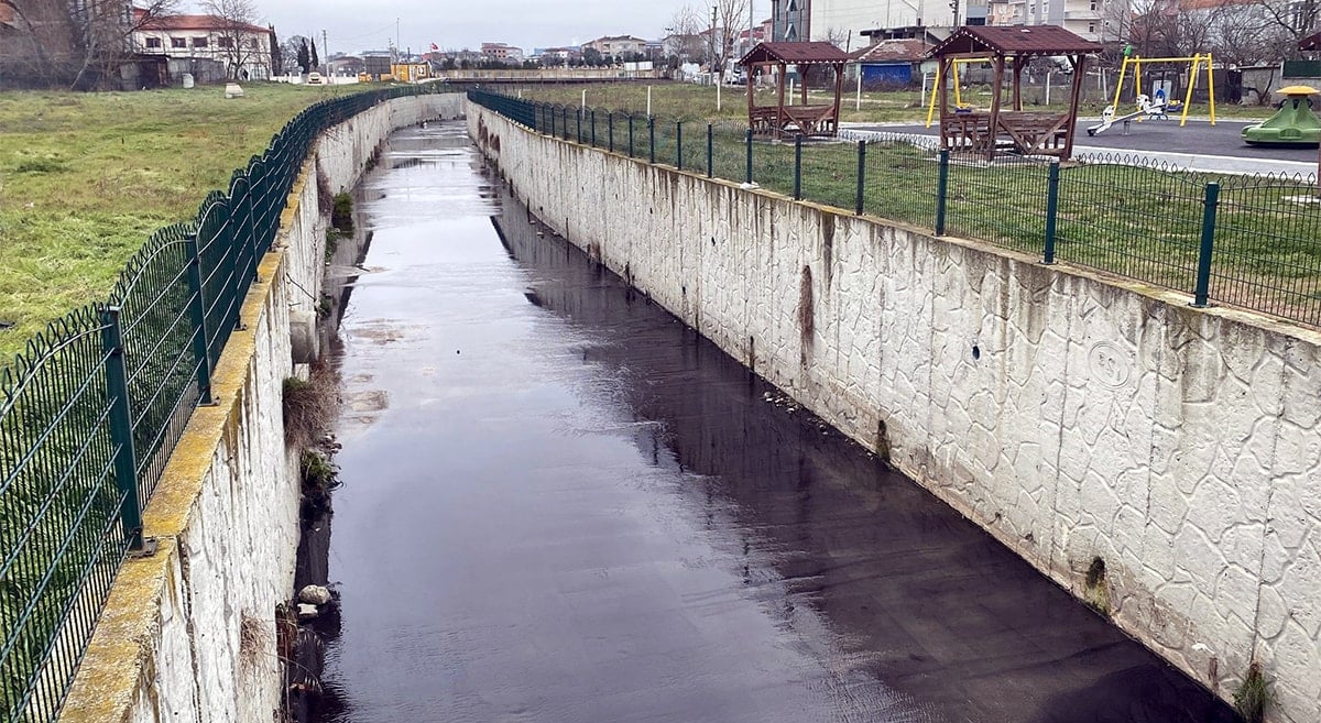 Derenin rengi siyaha döndü! Yöre halkı tedirgin