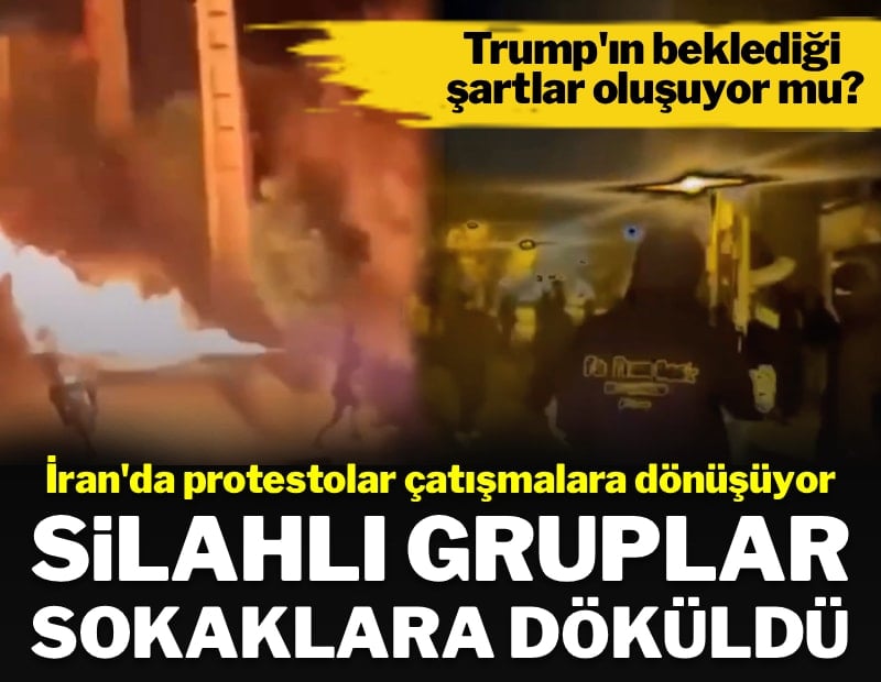 İran'da halk silahlandı, polisle çatışmaya başladı