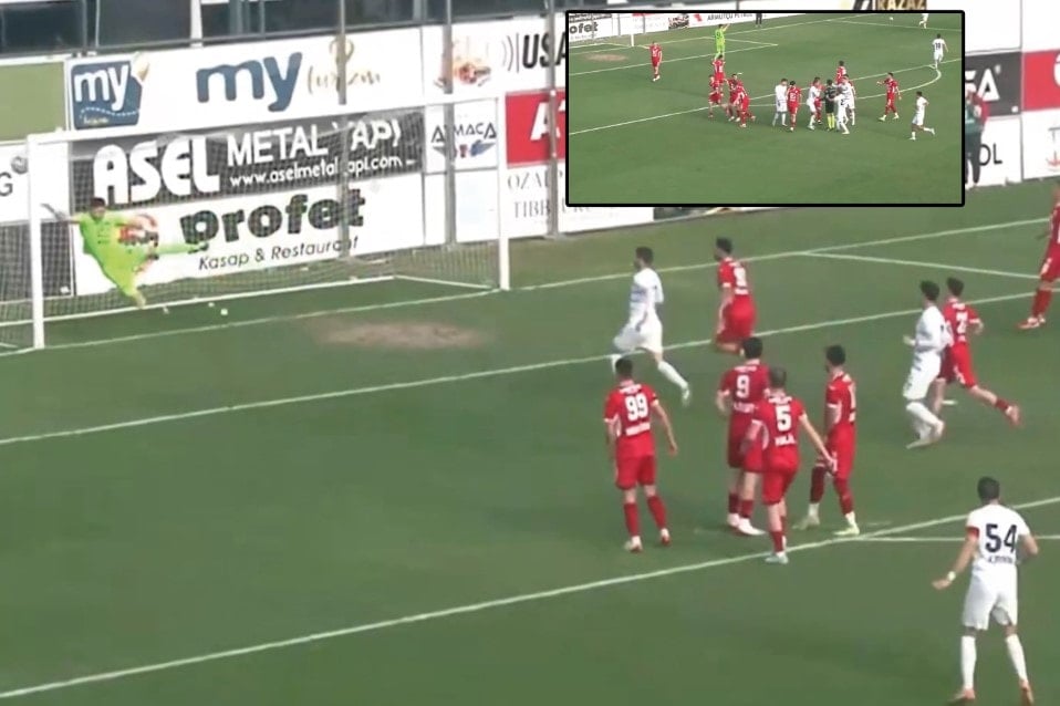 3. Lig'de akıl almaz pozisyon! Top filelere gitse de hakem golü vermedi