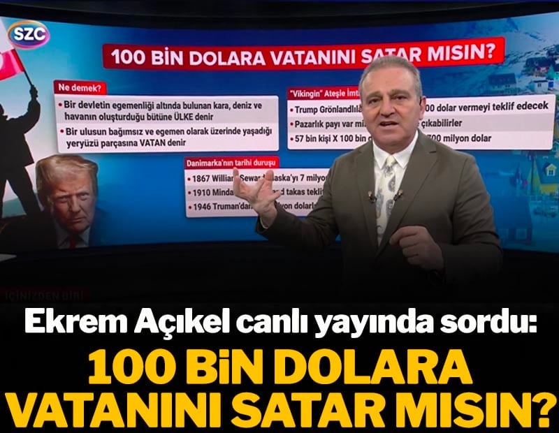 Ekrem Açıkel canlı yayında sordu: 100 Bin Dolara Vatanını satar mısın