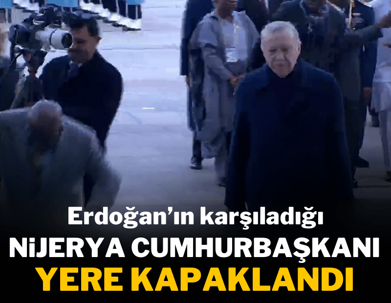 Nijerya Cumhurbaşkanı Saray'da yere kapaklandı