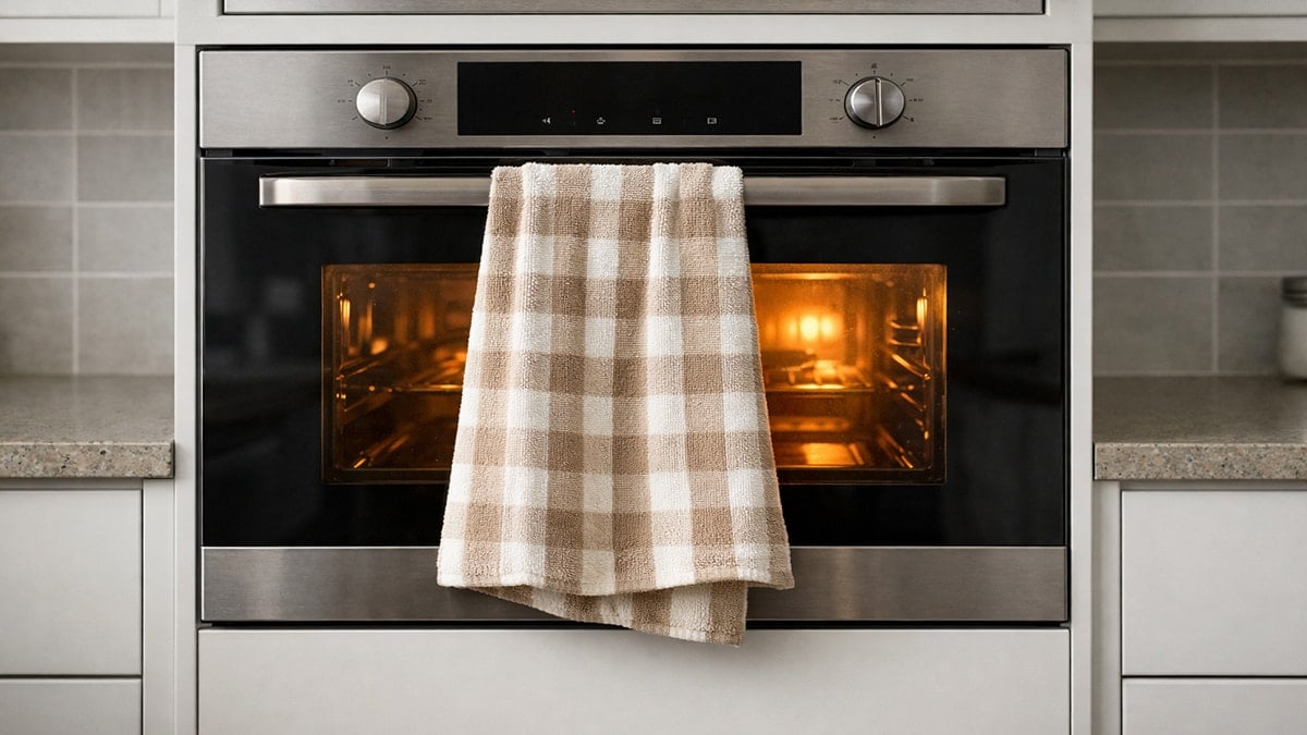 Fırın kapağına havlu asarken 2 kez düşünün