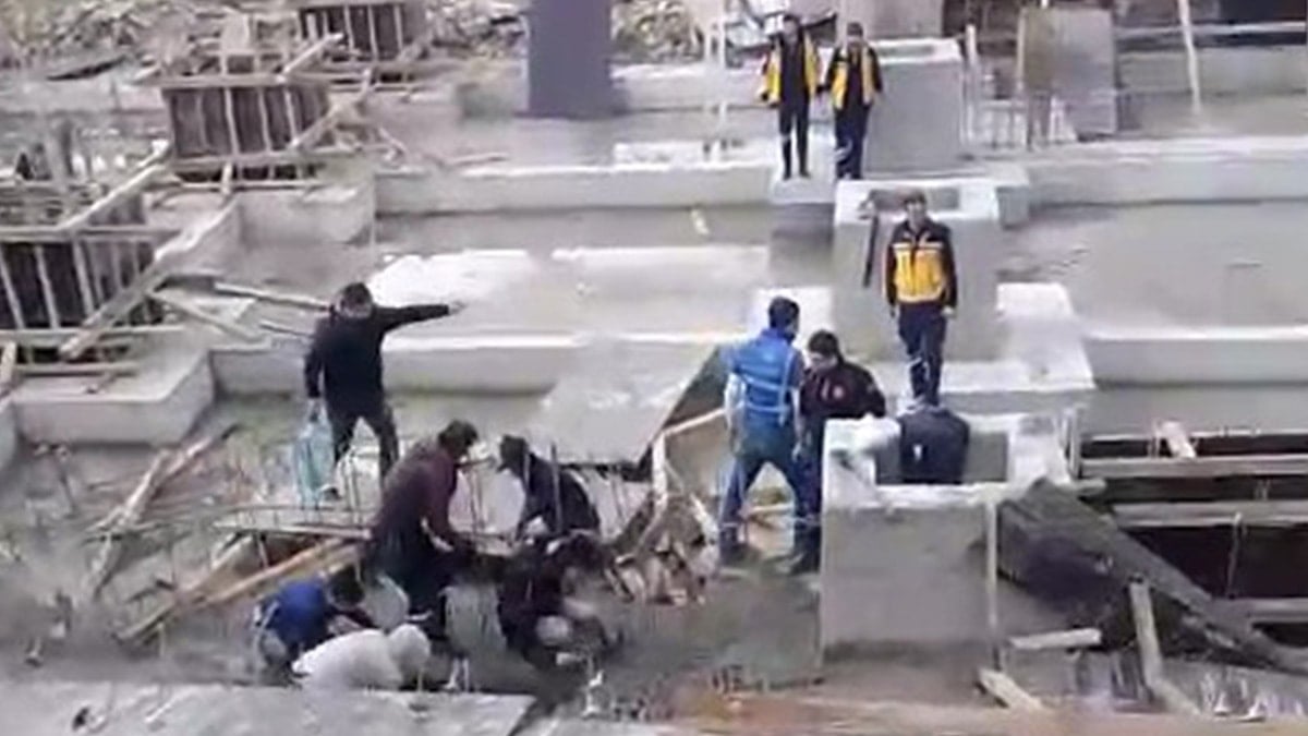 Bursa'da inşaat alanında beton dökümü sırasında göçük: 1 ölü