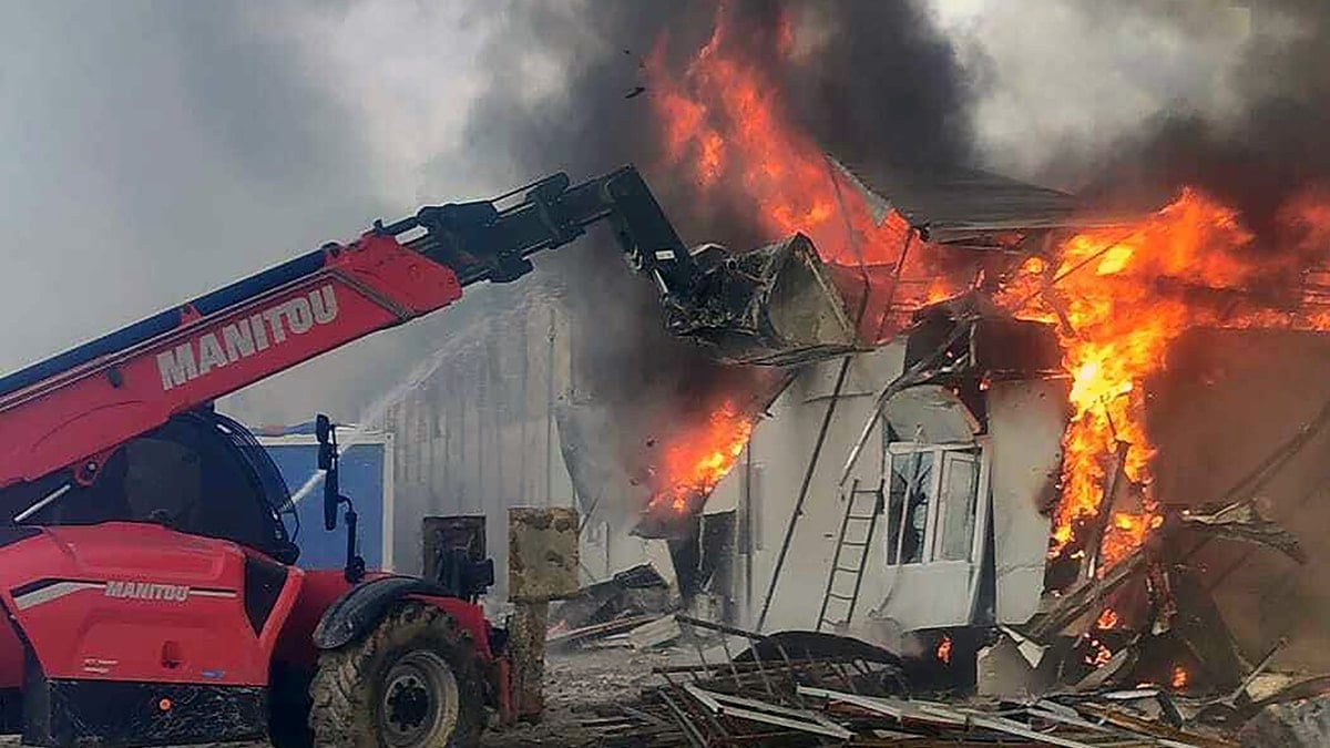 Hatay'da işçilerin kaldığı konteynerde yangın