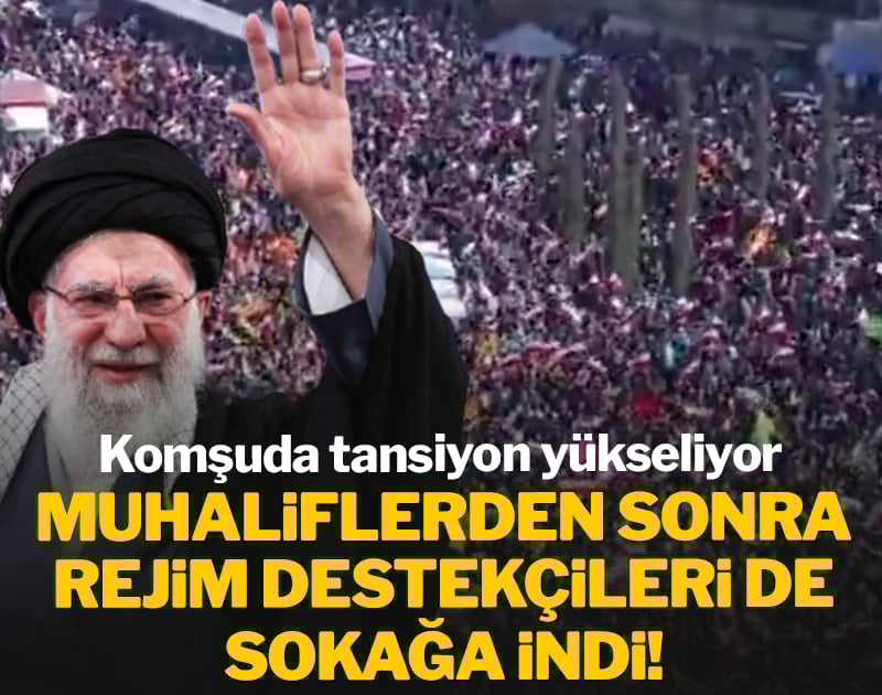 Komşuda tansiyon yükseliyor! Rejim destekçileri de sokağa indi