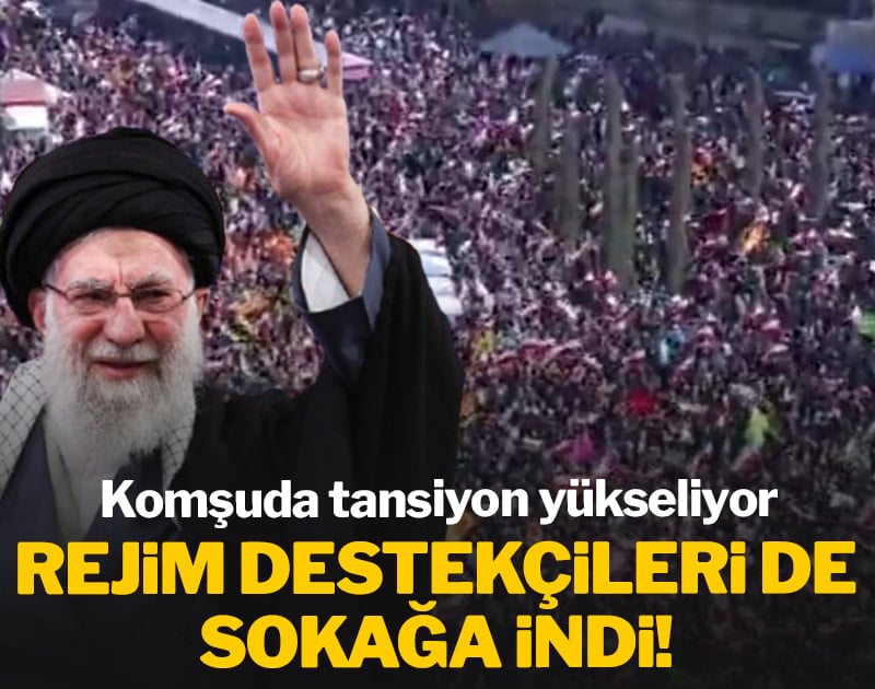 Komşuda tansiyon yükseliyor! Rejim destekçileri de sokağa indi
