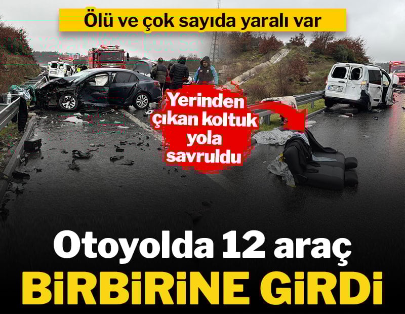 Otoyolda zincirleme facia! Koltuk yerinden söküldü, yola savruldu