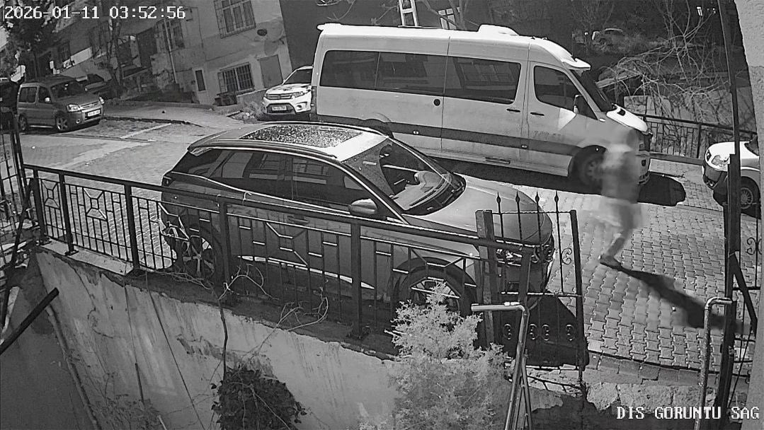 Levyeyle perte çıkardığı cipi bir de kayda aldı