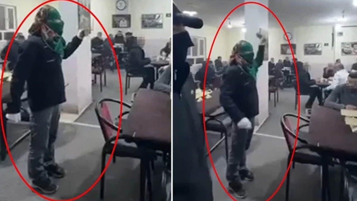 Yüzünü gizleyip kahvehanede terör propagandası yapan şahıs yakalandı