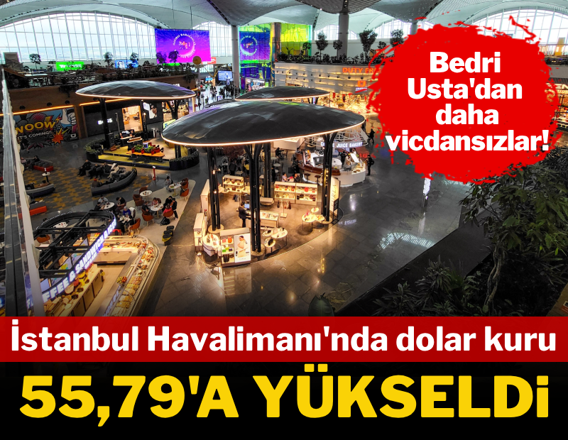 İstanbul Havalimanı'nda dolar kuru 55,79'a yükseldi