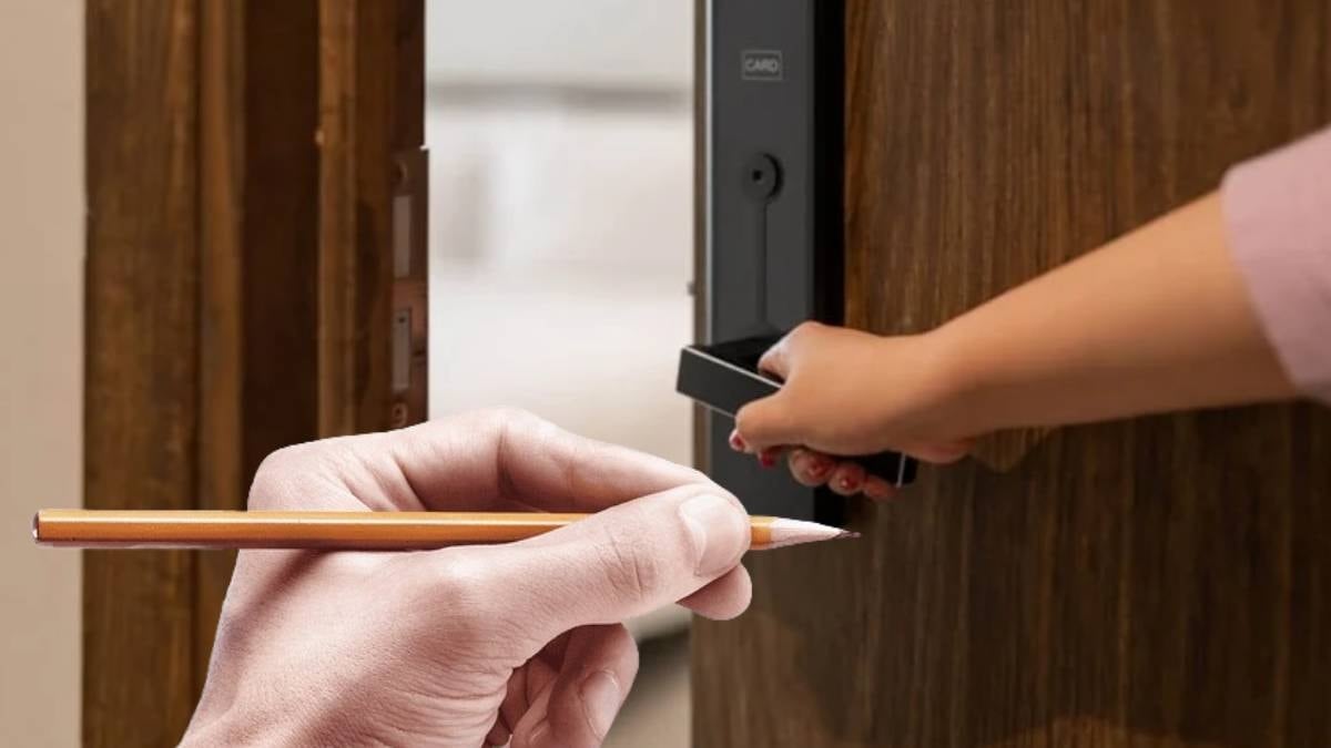 Kapı menteşesine bir kurşun kalem koyun farkı görün