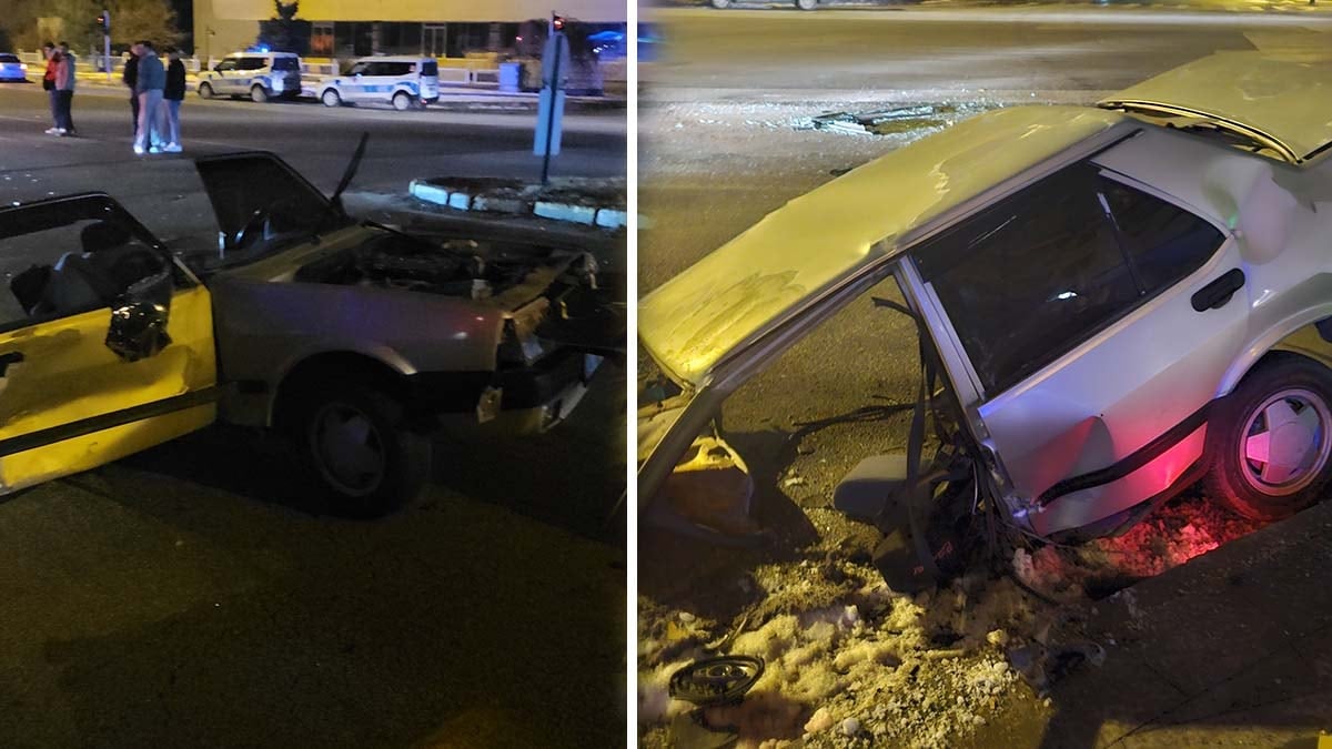 Korkunç kazada otomobil ortadan ikiye ayrıldı! Çok sayıda yaralı var