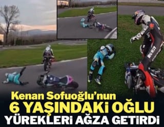 Sofuoğlu'nun 6 yaşındaki oğlu Zayn yürekleri ağza getirdi