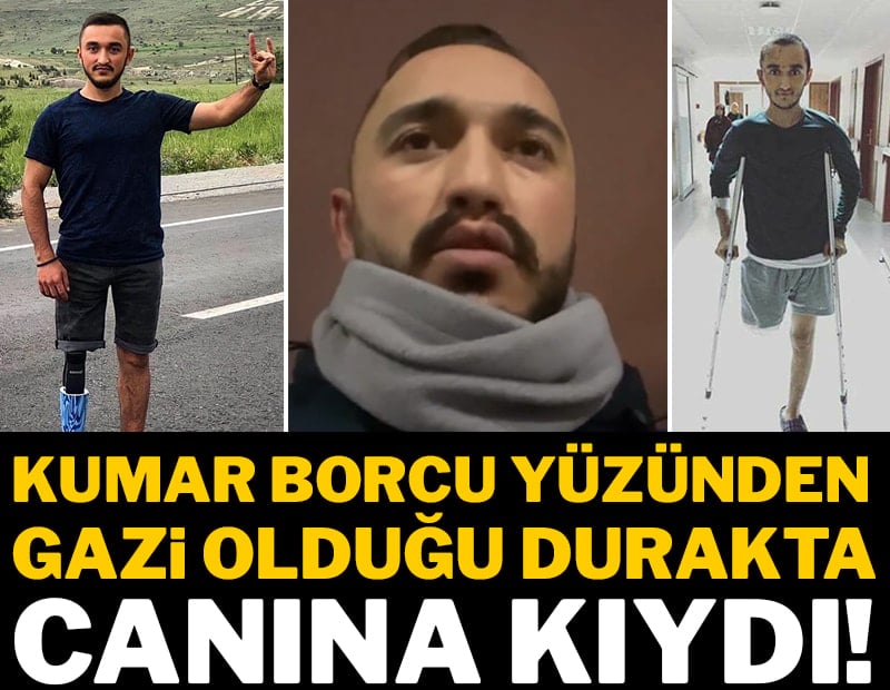 Gazi olduğu durakta canına kıydı!