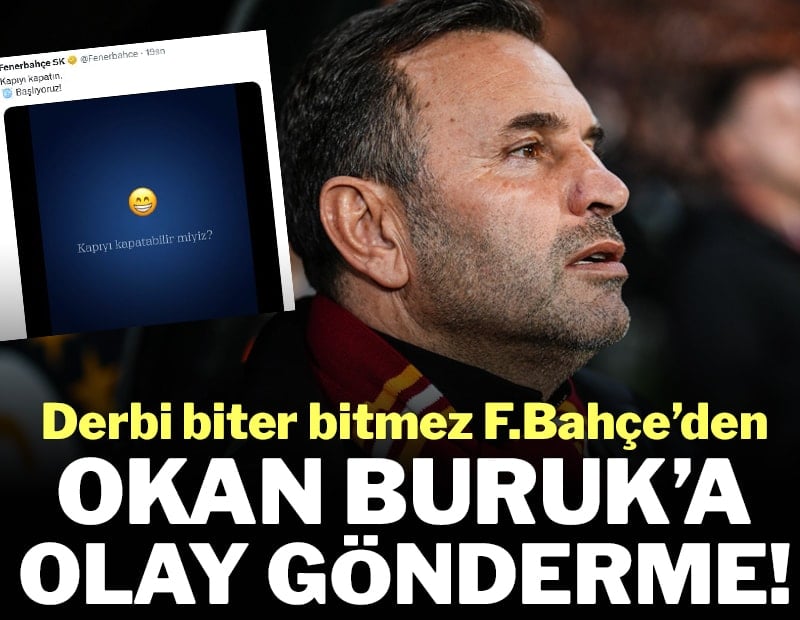 Fenerbahçe'den Okan Buruk'a olay gönderme!