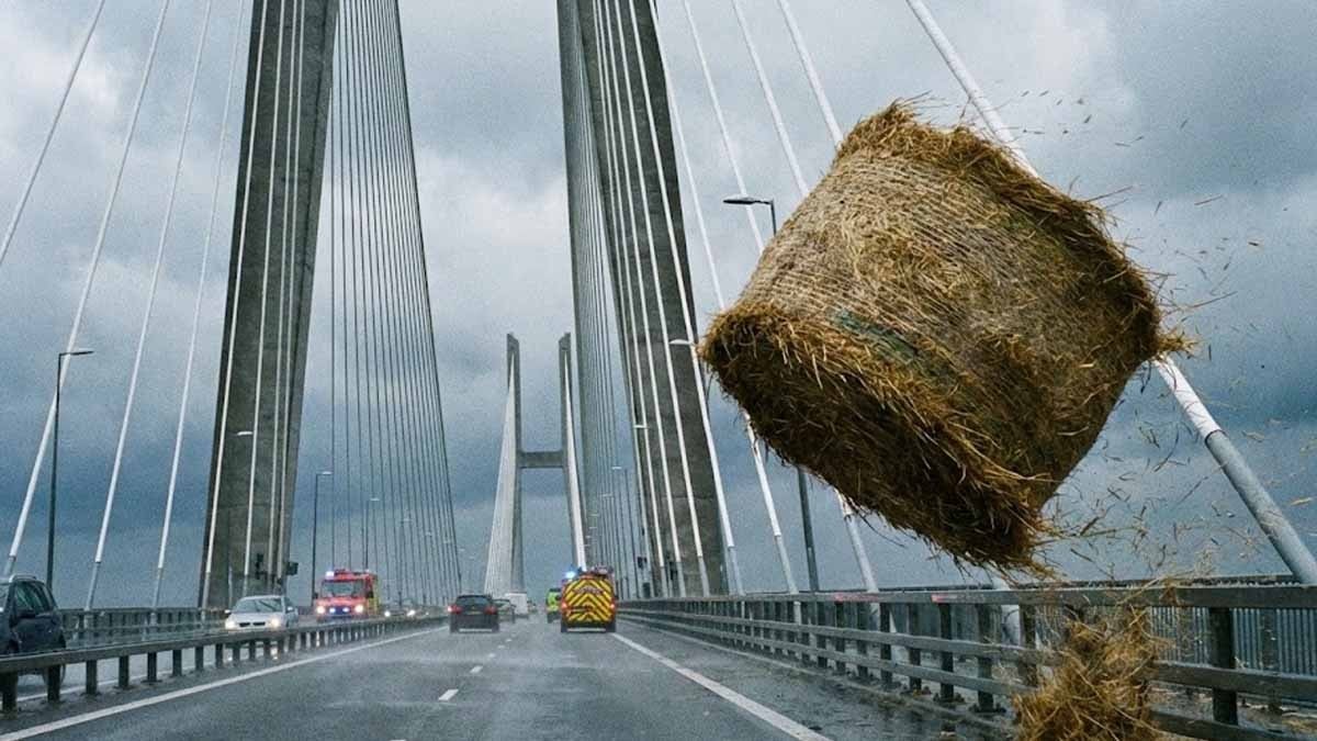 Milyonluk köprüde 'saman balyası' sallanıyor: Teknoloji çaresiz kaldı