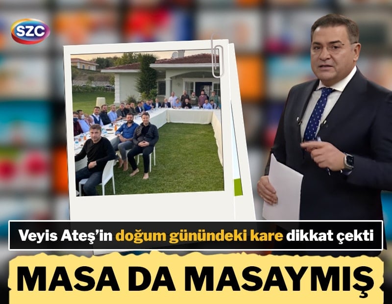 Masa da masaymış! Veyis Ateş'in doğum günü partisindeki fotoğraf ortaya çıktı