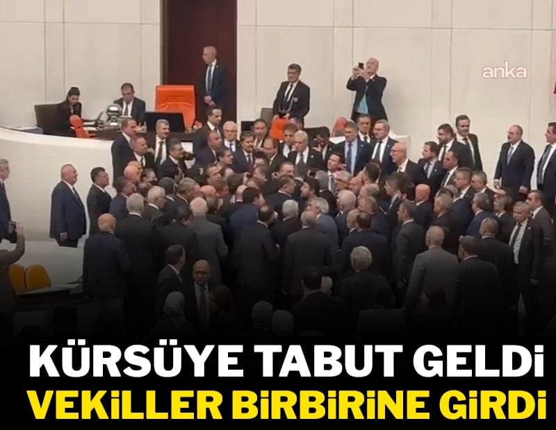 Meclis'te 'emekli tabutu' kavgası; CHP ve AKP'li vekiller birbirine girdi