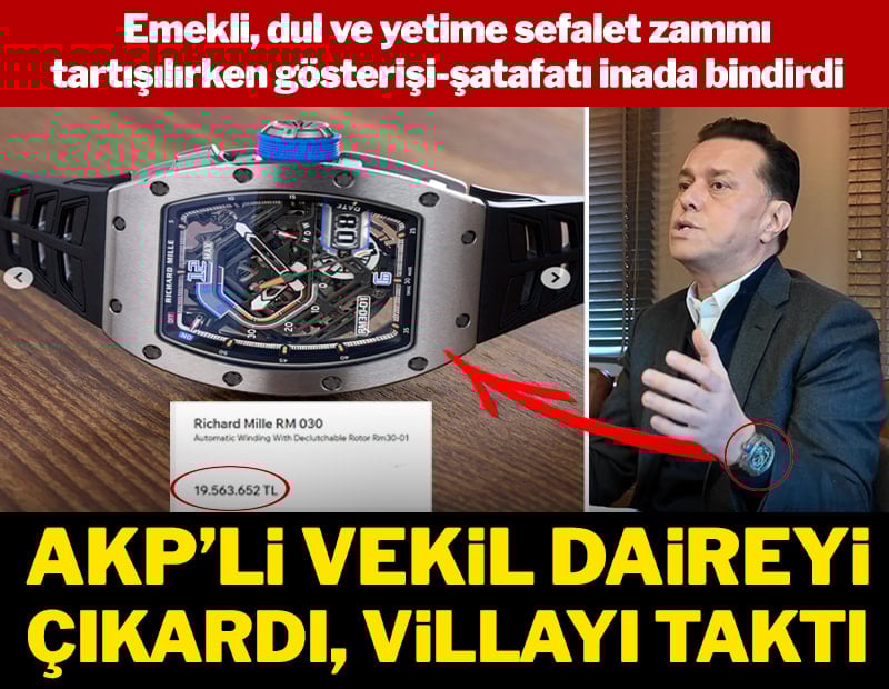 9.2 milyonluğu çıkardı 19 milyonluk saati taktı