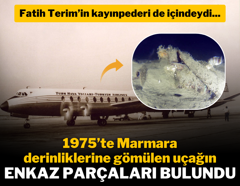 Marmara'nın derinliklerine gömülen uçağın enkazından parçalar görüntülendi