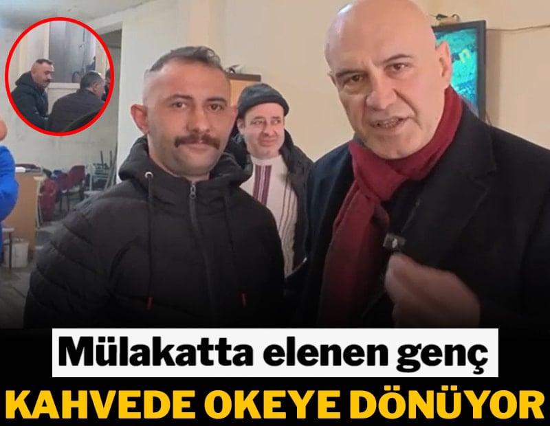 Mülakatta elenen genç kahvede okey oynuyor