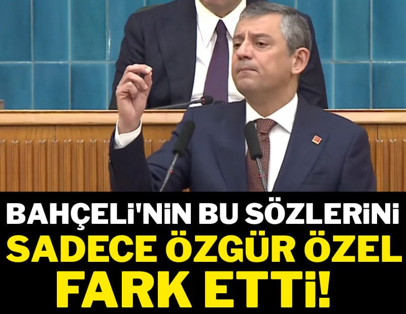 Bahçeli'nin bu sözlerini sadece Özel fark etti
