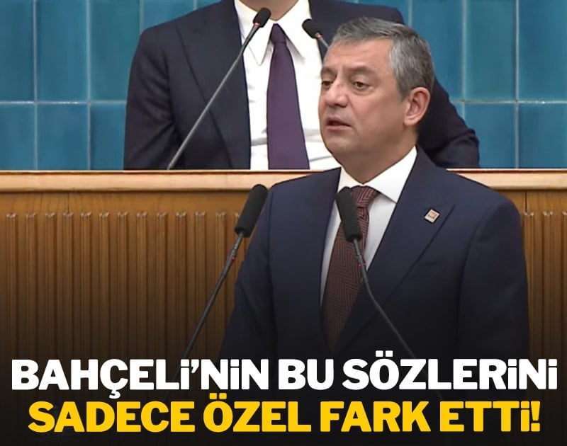 Bahçeli'nin bu sözlerini sadece Özel fark etti