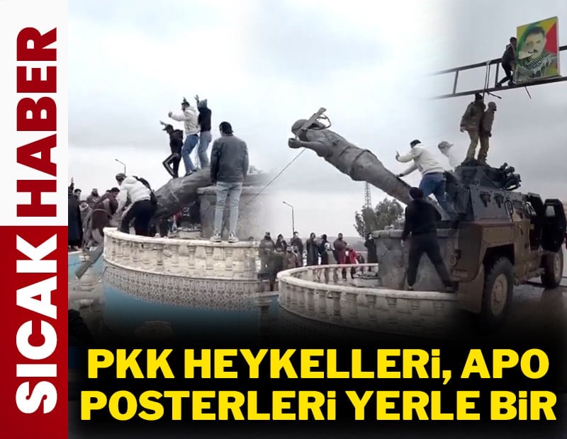 PKK heykelleri, Apo posterleri yerle bir