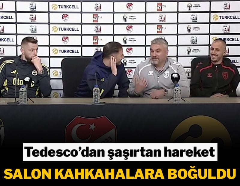 Tedesco’dan şaşırtan hareket! Salon kahkahalara boğuldu
