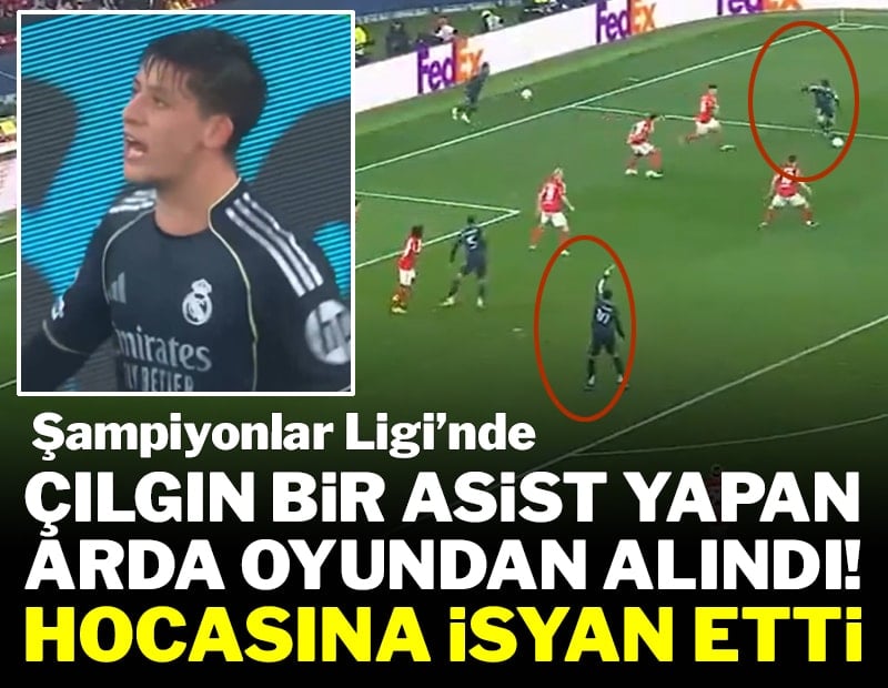 Arda oyundan alındı, hocasına isyan etti!