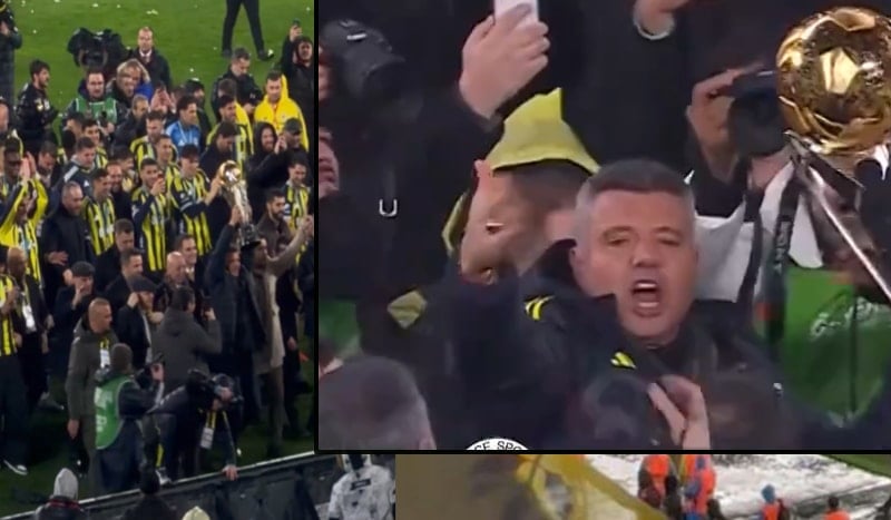 Kupa törenine Sadettin Saran'ın hareketi damga vurdu