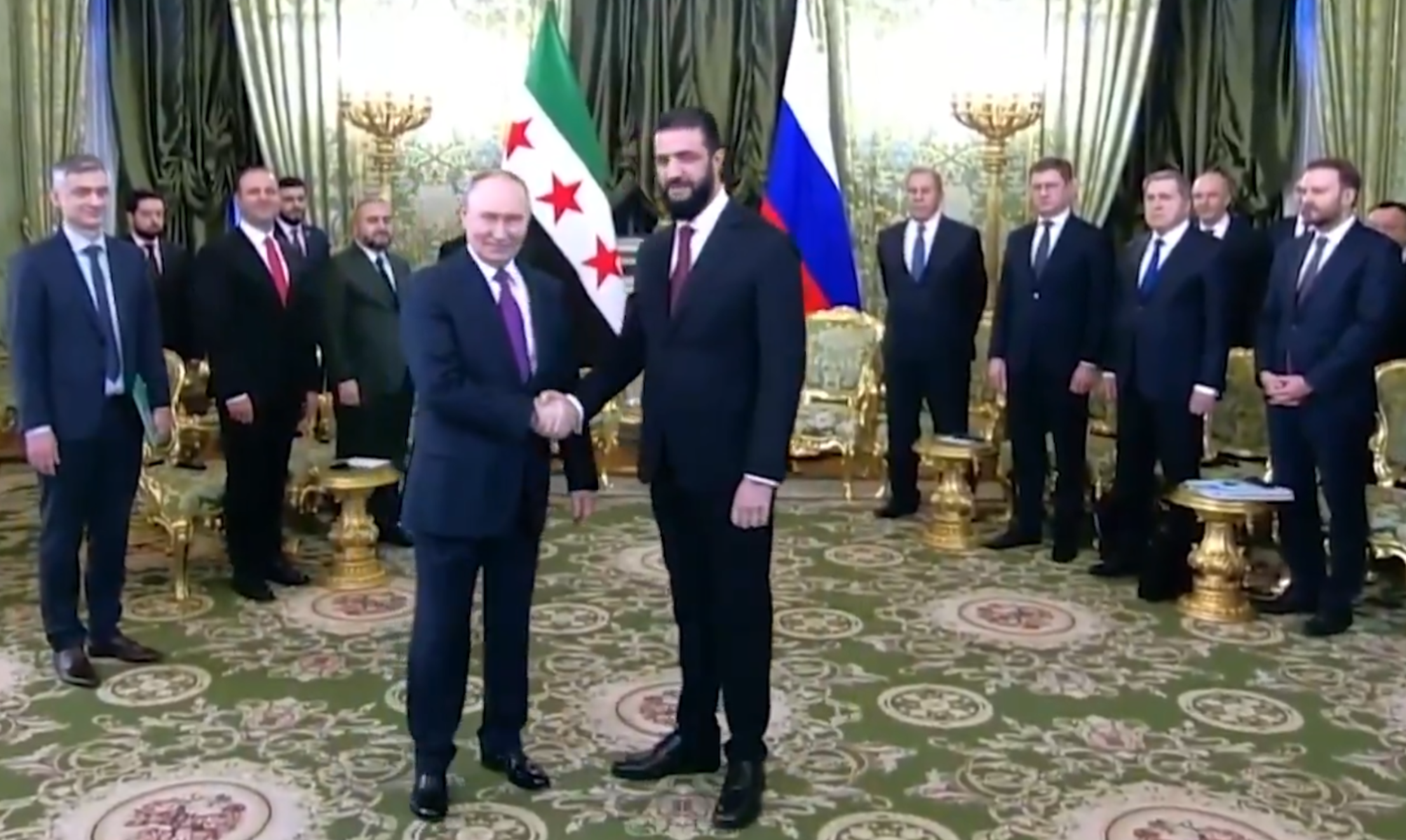 Şara ve Putin, Moskova'da görüşmeye başladı