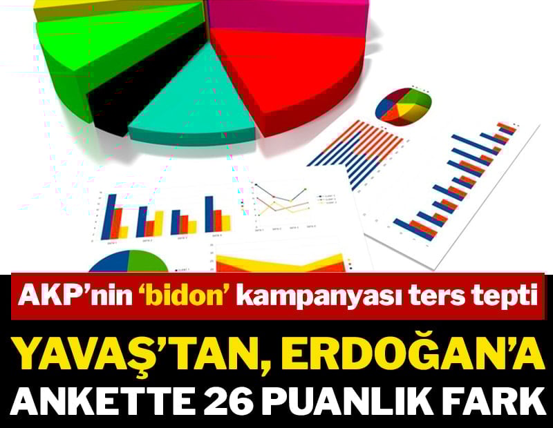 Yavaş’tan, Erdoğan’a ankette 26 puanlık fark