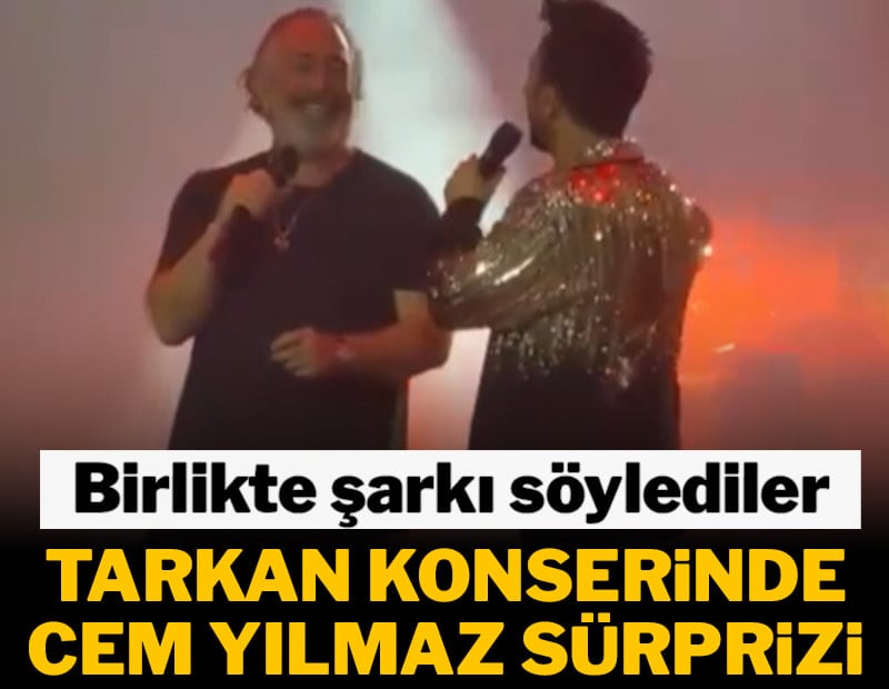 Cem Yılmaz ile Tarkan sahnede dans ederek şarkı söyledi