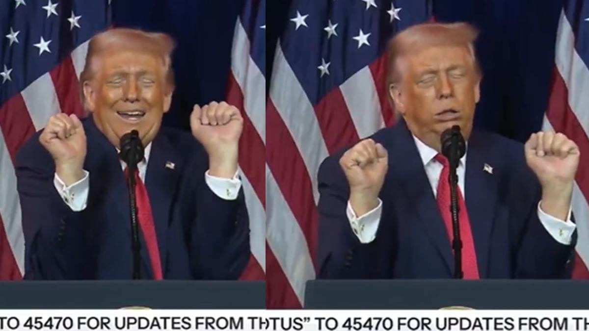 Trump'ın tuhaf hareketleri sosyal medyada gündem oldu