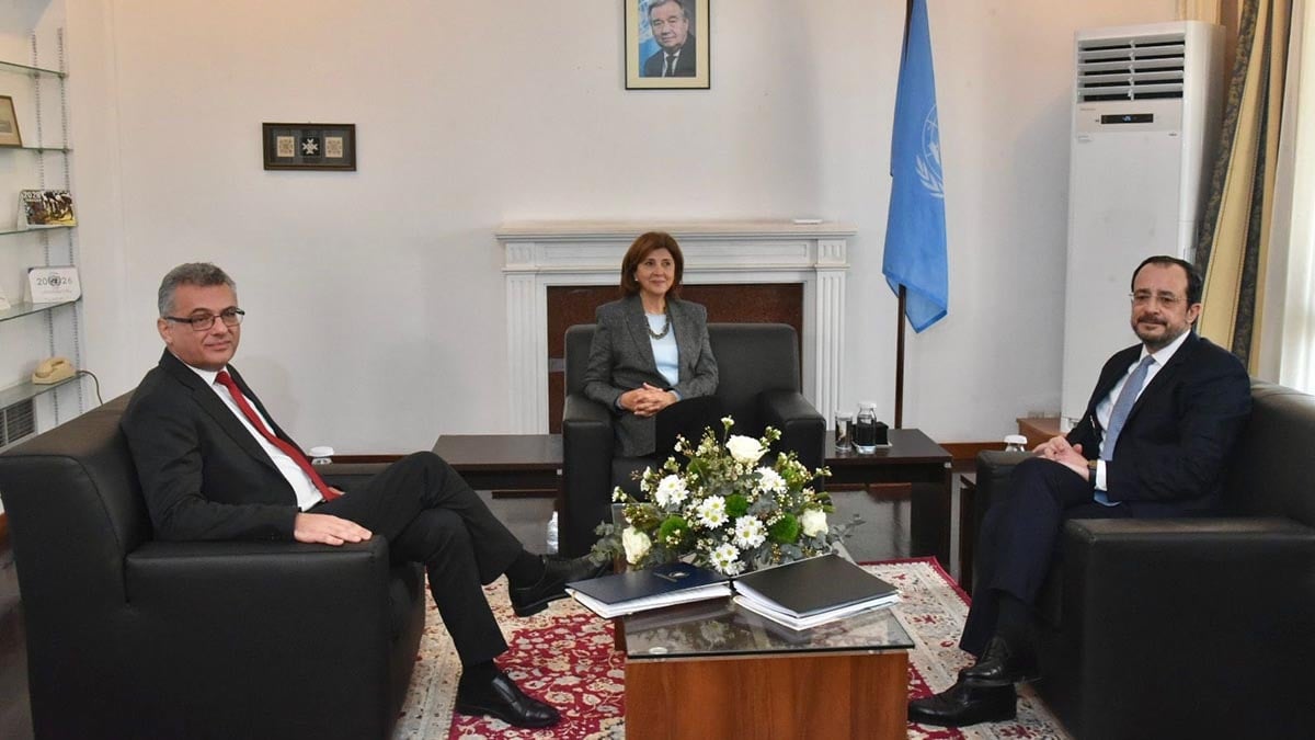 KKTC Cumhurbaşkanı Erhürman, GKRY lideri Hristodulidis ile görüştü