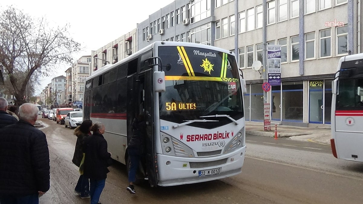 Edirne'de toplu ulaşıma zam geldi