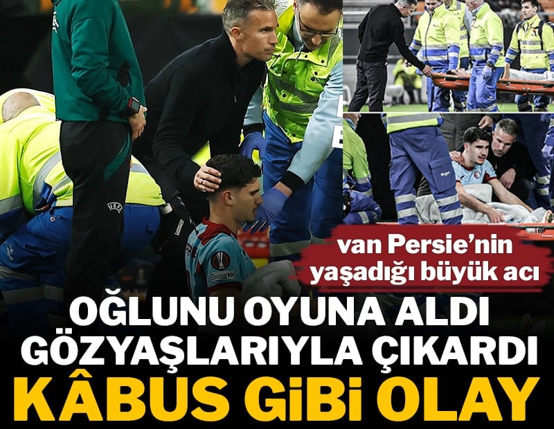 Robin van Persie oğlunu oyuna aldı acı içinde çıkarttı!