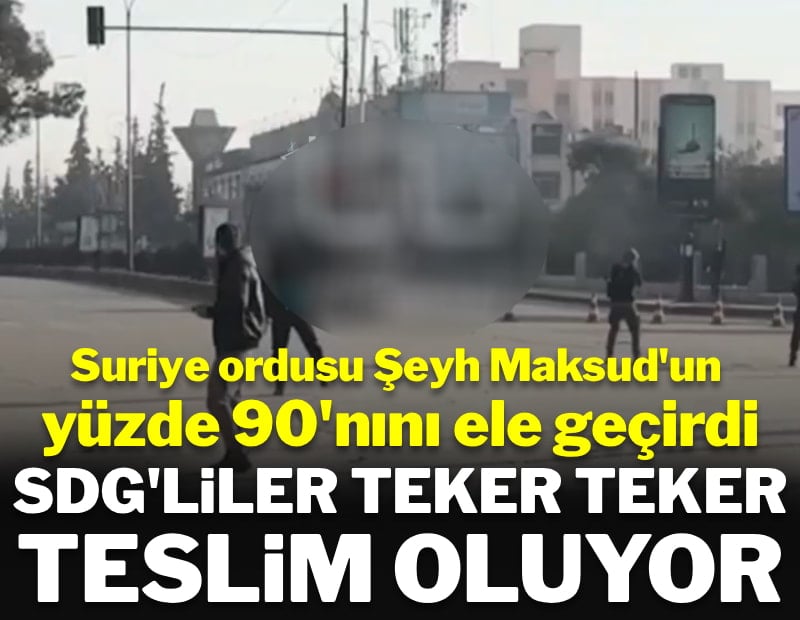 SDG'liler teker teker teslim oluyor: Suriye Ordusu Şeyh Meksud'un yüzde 90'nını ele geçirdi