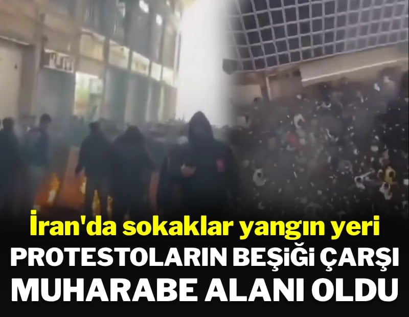 İran polisi, protestoların kalbine çıkartma yaptı
