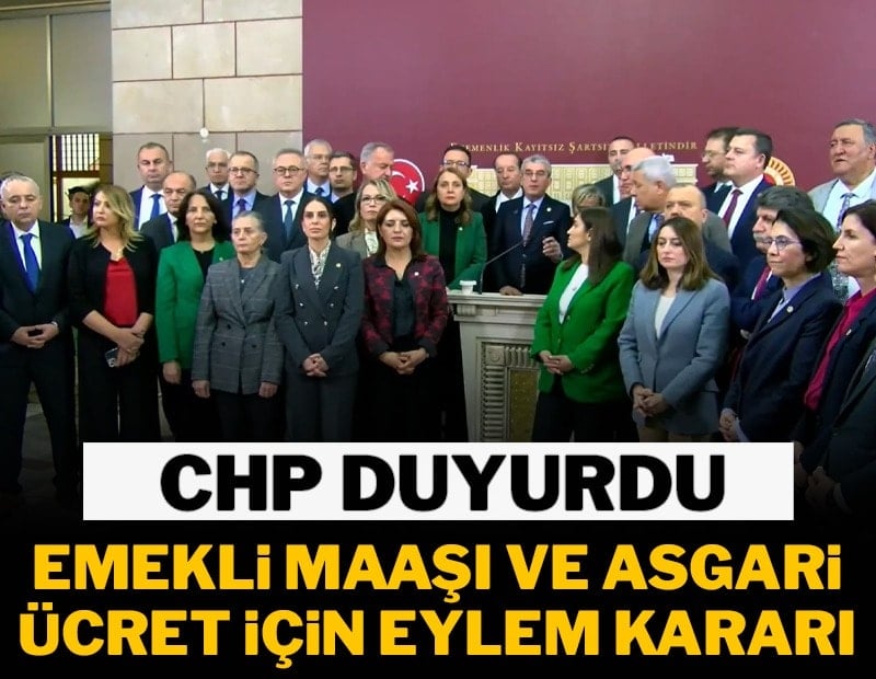 CHP'den emekli maaşı ve asgari ücretin artması için dikkat çeken eylem