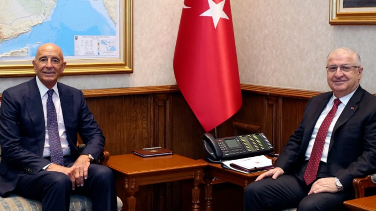 Bakan Güler, Tom Barrack'la görüşüyor.