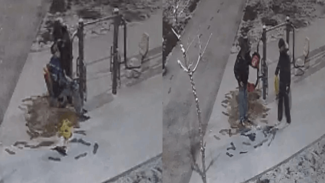 Kar yağışı altında yaptıkları hayrete düşürdü