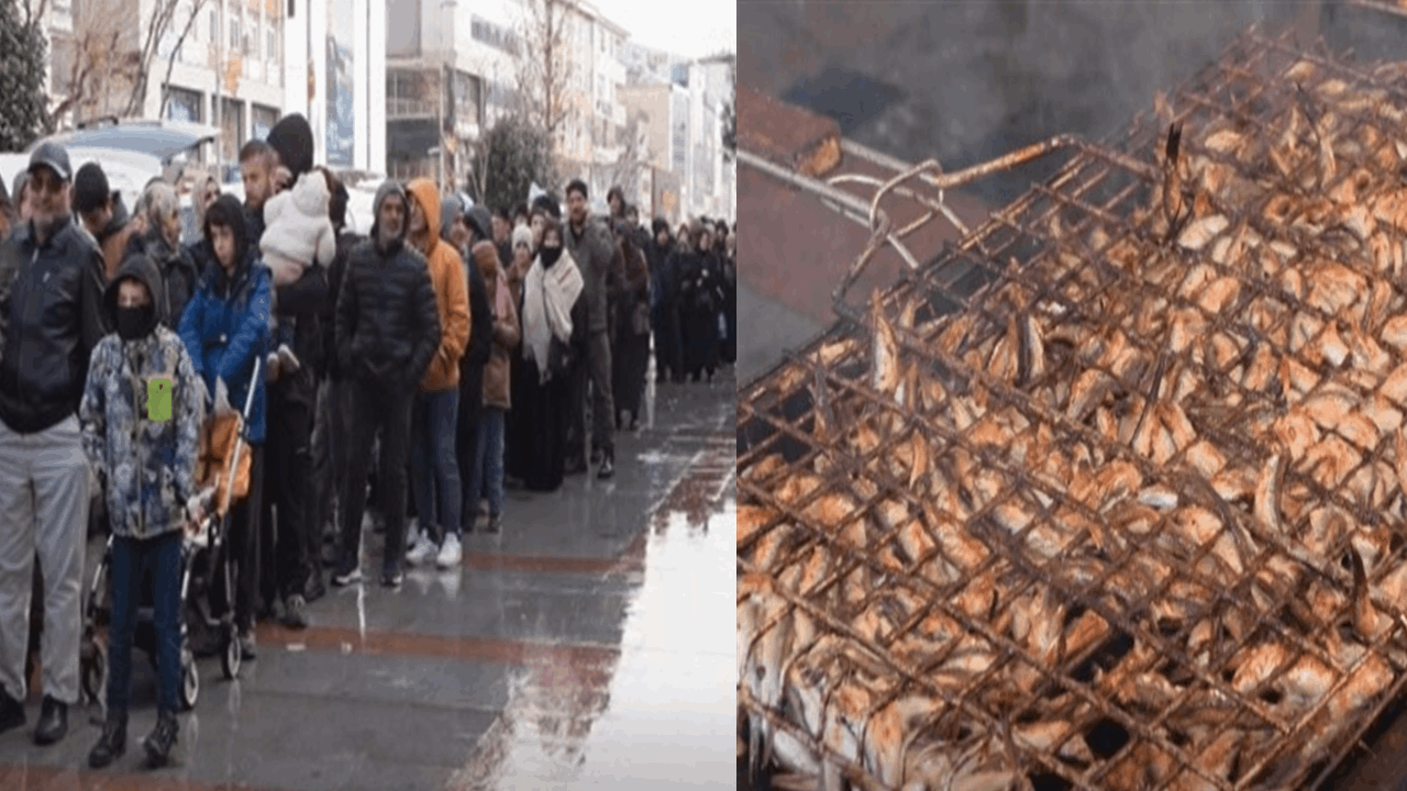 Sultanbeyli’de hamsi festivalinde 2 buçuk ton balık dağıtıldı