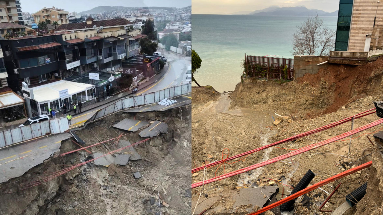 Kuşadası’nda korkutan heyelan: Önlemler alınıyor