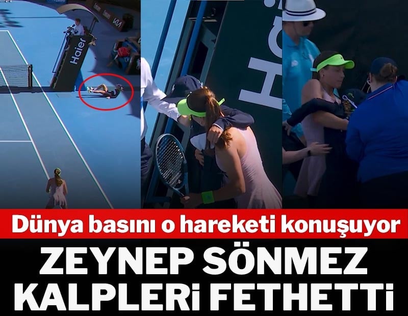 Zeynep Sönmez'den alkış alacak hareket! Tenis dünyasının dilinde