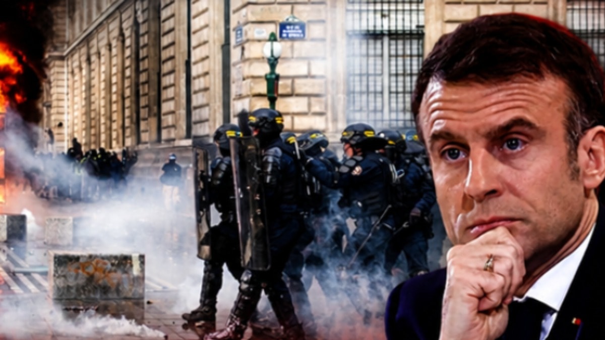 Macron'dan eylemcilere çok sert sözler: Fransa sokakları alev alev!
