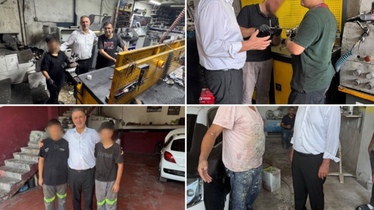 AKP’li vekil çocuk işçilerle poz verdi! ‘Sanayi esnafımızın çayını içtik’ dedi