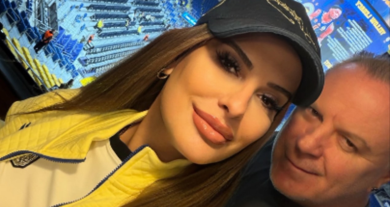 Burak Sergen ve eşi Gizem Sergen Fenerbahçe maçında: Tribünden aşk pozu